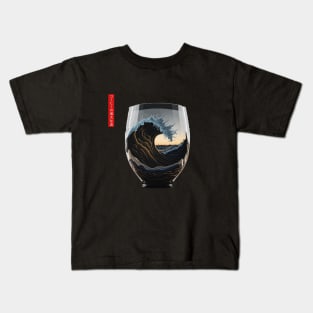 The Great Wave of Coffee Kids T-Shirt